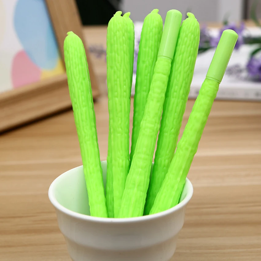 0.5mm Gel Pen Stationery Creative Cute Kawaii Imitation Bitter Gourd Soft Silicone neutral pen School Student Exam Sign Pen
0.5mm Gel Pen Stationery Creative Cute Kawaii Imitation Bitter Gourd Soft Silicone neutral pen School Student Exam Sign Pen