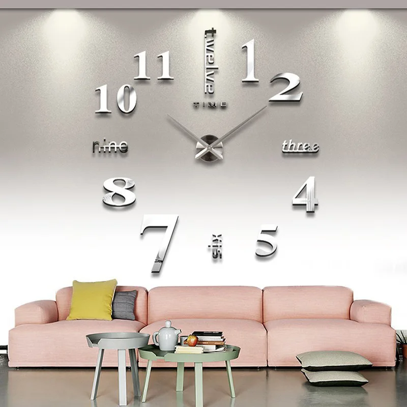 Creative large wall clock adjustable diameter acrylic mirror wall stick a wall clock
Creative large wall clock adjustable diameter acrylic mirror wall stick a wall clock