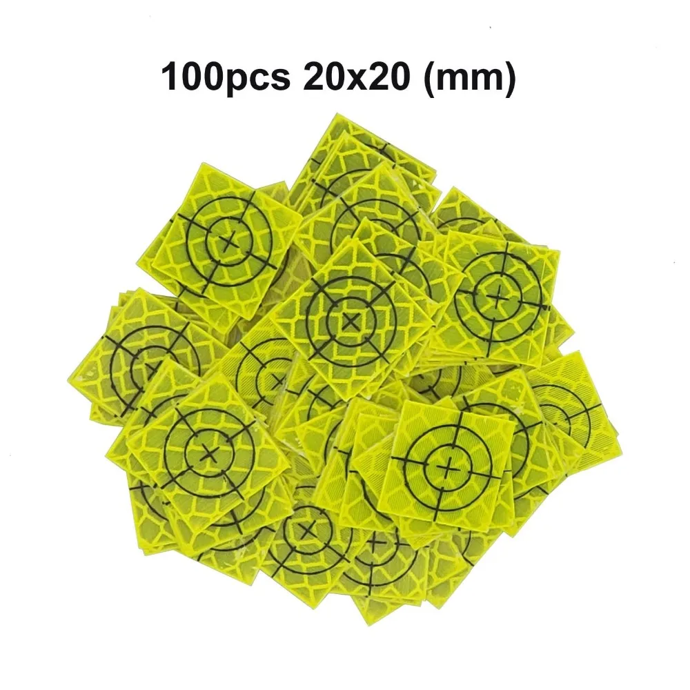 100pcs Fluorescent yellow-green Reflector Sheet 20 x 20 mm Reflective target FOR total station
100pcs Fluorescent yellow-green Reflector Sheet 20 x 20 mm Reflective target FOR total station