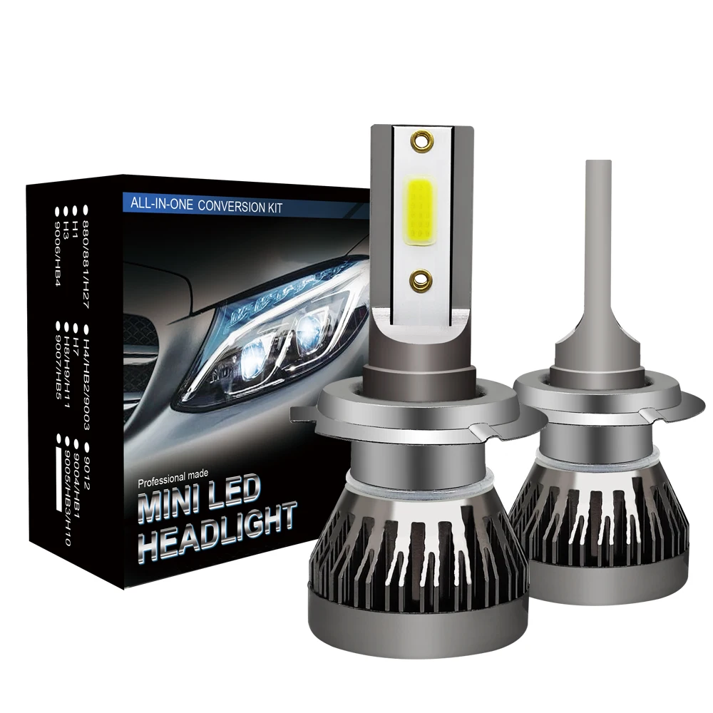 2Pcs Mini H7 LED Bulb H1 H4 H11 HB3 HB4 9005 9006 LED Car Headlight Bulbs Kit 9000LM 36W Auto Headlamp 6000K Car Lights 12V 24V
2Pcs Mini H7 LED Bulb H1 H4 H11 HB3 HB4 9005 9006 LED Car Headlight Bulbs Kit 9000LM 36W Auto Headlamp 6000K Car Lights 12V 24V