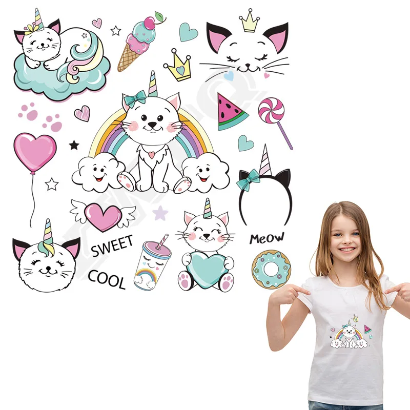 Cute Animal Set Parches Iron-on Transfers T-shirt Dresses DIY Accessory Patches Heat Press Appliqued 22x22cm Cat Badges
Cute Animal Set Parches Iron-on Transfers T-shirt Dresses DIY Accessory Patches Heat Press Appliqued 22x22cm Cat Badges
