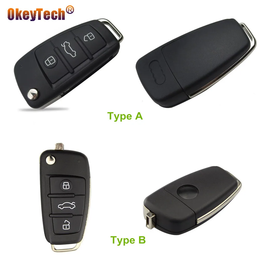 OkeyTech 3 Buttons Car Key Shell For Audi Q7 A3 A4 A6 A6L A8 TT Folding Flip Remot Car Key Case Uncut Blade Replacement Key Fob 
OkeyTech 3 Buttons Car Key Shell For Audi Q7 A3 A4 A6 A6L A8 TT Folding Flip Remot Car Key Case Uncut Blade Replacement Key Fob