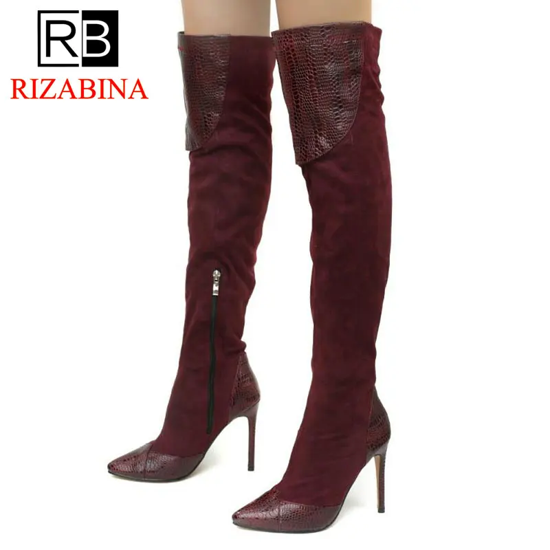 RIZABINA Plus Size 33-46 Women High Heel Boots Patchwork Pointed Toe Warm Fur Shoes Women Thin Heel Boots Sexy Lady Footwear
RIZABINA Plus Size 33-46 Women High Heel Boots Patchwork Pointed Toe Warm Fur Shoes Women Thin Heel Boots Sexy Lady Footwear