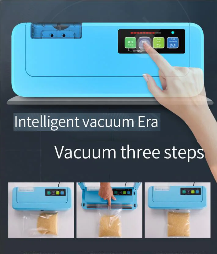 Three Coloer 2019 New Household Vacuum Food Sealer Packaging Machine P-290 Vacuum packer Give 10PCs Vacuum Bags for food
Three Coloer 2019 New Household Vacuum Food Sealer Packaging Machine P-290 Vacuum packer Give 10PCs Vacuum Bags for food