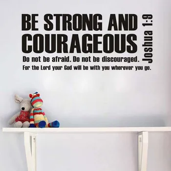 Be Strong And Courageous Joshua 1:9 Bible Verse Scripture Poster Vinyl Wallpaper Decal Home Decor Wall Sticker For Living Room
Be Strong And Courageous Joshua 1:9 Bible Verse Scripture Poster Vinyl Wallpaper Decal Home Decor Wall Sticker For Living Room