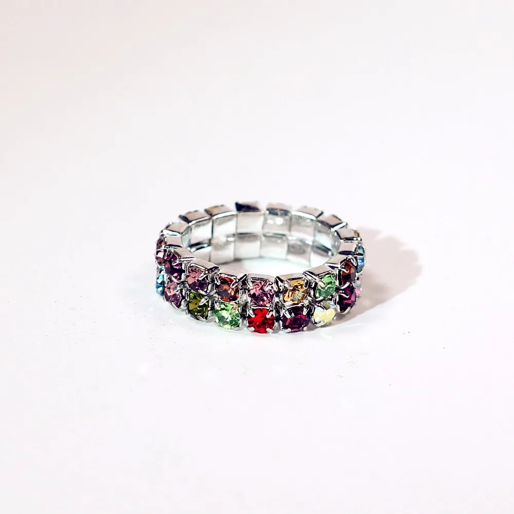 Rainbow Colorful Resizable Ring Elastic 925 Stering Silver Ring CZ Crystal Rainbow Gem toe ring 6mm
Rainbow Colorful Resizable Ring Elastic 925 Stering Silver Ring CZ Crystal Rainbow Gem toe ring 6mm