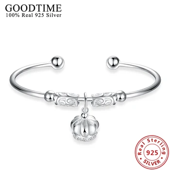 sterling-silver-jewelry Lovely Crown Bracelets Bangles for Women Authentic 925 Sterling Silver Bangle Pulseiras Bijoux GTB022
sterling-silver-jewelry Lovely Crown Bracelets Bangles for Women Authentic 925 Sterling Silver Bangle Pulseiras Bijoux GTB022