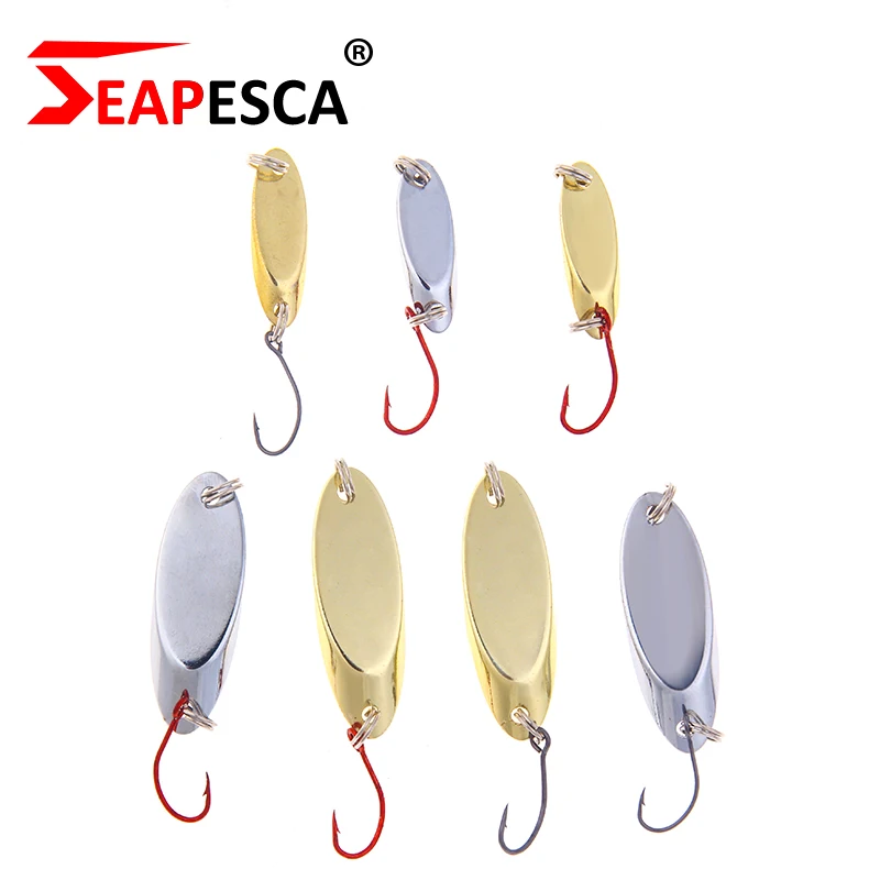 SEAPESCA 1.5g/2g/3.5g/5g Metal Spoon Sequin Hard Bait Fishing Lure Artificial Copper Wobbler with Single Hook Pesca Tackle YA465
SEAPESCA 1.5g/2g/3.5g/5g Metal Spoon Sequin Hard Bait Fishing Lure Artificial Copper Wobbler with Single Hook Pesca Tackle YA465