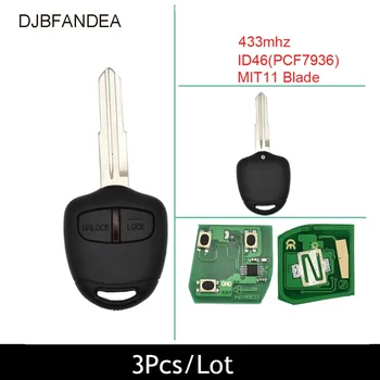 DJBFANDEA 3Pcs / Lot Remote Key for 2006-2015 Mitsubishi outlander ASX 2 button MIT11R profile 433mhz with ID46 chip
DJBFANDEA 3Pcs / Lot Remote Key for 2006-2015 Mitsubishi outlander ASX 2 button MIT11R profile 433mhz with ID46 chip