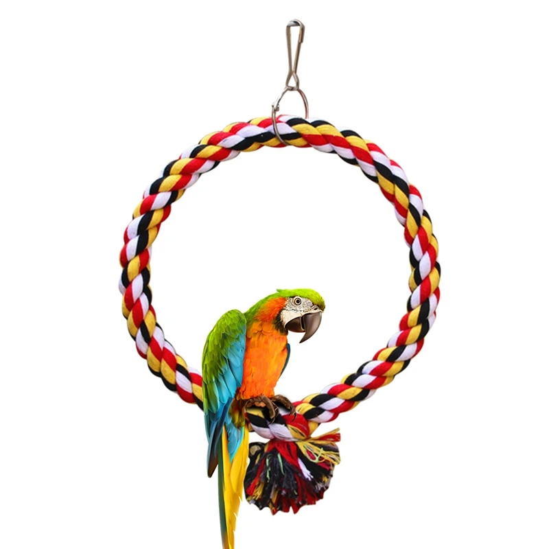 Novelty Bird Toy High Quality Parrot Rings Toys Round Circle Bird Climbing Toy Funny Pet Products Rope Swing Bird Supplies
Novelty Bird Toy High Quality Parrot Rings Toys Round Circle Bird Climbing Toy Funny Pet Products Rope Swing Bird Supplies