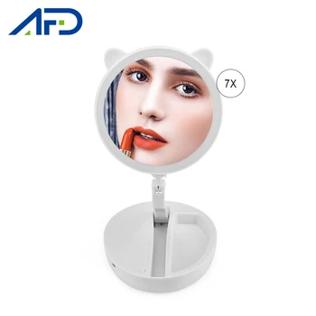 Portable LED Makeup Mirror 7x Magnifying Vanity Mirrors Pocket Dual-face Cosmetic Bathroom Mirror Foldable USB Charging Beauty
Portable LED Makeup Mirror 7x Magnifying Vanity Mirrors Pocket Dual-face Cosmetic Bathroom Mirror Foldable USB Charging Beauty