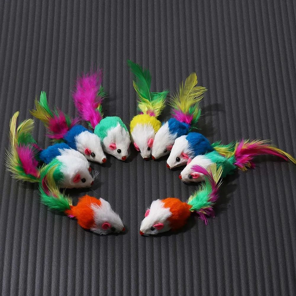 10Pcs/Set Rabbit Fur Feather False Mouse Pet Cat Dog Toys Mini Funny Playing Toys For Cats Kitten Color Random
10Pcs/Set Rabbit Fur Feather False Mouse Pet Cat Dog Toys Mini Funny Playing Toys For Cats Kitten Color Random