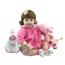Npkcollection Kawaii Bebe Reborn Menina Vollen Satz Baby Puppe für Kinder Spielkameraden Brinquedo Menina Weihnachten Deer Puppe Mädchen Brinqued(China)