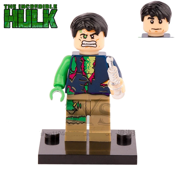 Single Sale The Hulk Professor Bruce Banner Marvel Super Heroes Avengers Ultron minifig Assemble Building Blocks Kids DIY Toys
Single Sale The Hulk Professor Bruce Banner Marvel Super Heroes Avengers Ultron minifig Assemble Building Blocks Kids DIY Toys