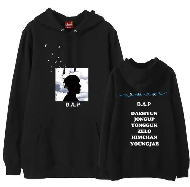 Зимний флисовый пуловер kpop толстовки для фанатов bap b.a.p новый альбом noir толстовка