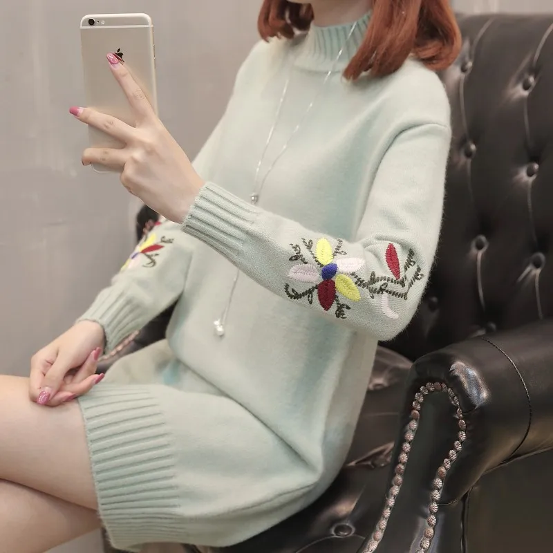 Long Sweater Dress Female Winter Dresses Women 2018 Knitted Loose Fashion O Neck Turtleneck Girls Autumn Winter Dress Pullovers
Long Sweater Dress Female Winter Dresses Women 2018 Knitted Loose Fashion O Neck Turtleneck Girls Autumn Winter Dress Pullovers