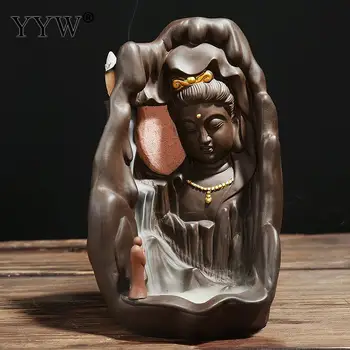 Buddha Decor Backflow Incense Burner Cones Holder Waterfall Censer Incenso Ceramic Home Decor Handcrafts Gift Send 10pcs Cones
Buddha Decor Backflow Incense Burner Cones Holder Waterfall Censer Incenso Ceramic Home Decor Handcrafts Gift Send 10pcs Cones