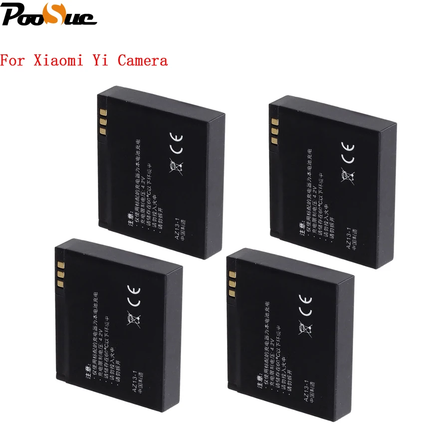 For Xiaomi yi Camera 4PCS AZ13-1 Li-ion battery 1010mAh 3.7V battery For xiaomi yi Action camera xiaomi yi accessories
For Xiaomi yi Camera 4PCS AZ13-1 Li-ion battery 1010mAh 3.7V battery For xiaomi yi Action camera xiaomi yi accessories