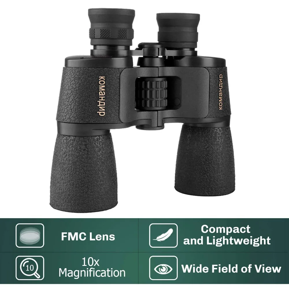 Military binoculars baigish 20X50 high power telescopes Russian powerful telescopio For football camping outdoor tools Genuine
Military binoculars baigish 20X50 high power telescopes Russian powerful telescopio For football camping outdoor tools Genuine