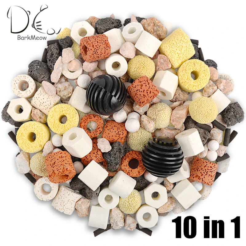 BarkMeow 420g/bag 10 In 1 Fish Tank Aquarium Biological Filter Material House Filter Media Aquarium Accessories BMFM001
BarkMeow 420g/bag 10 In 1 Fish Tank Aquarium Biological Filter Material House Filter Media Aquarium Accessories BMFM001