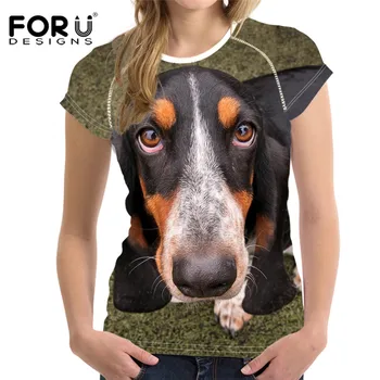 FORUDESIGNS Casual Women's T Shirt Cool Animal Basset Hound Prints Short Sleeve Female Tshirts Fashion O-neck Breathable T-shirt
FORUDESIGNS Casual Women's T Shirt Cool Animal Basset Hound Prints Short Sleeve Female Tshirts Fashion O-neck Breathable T-shirt