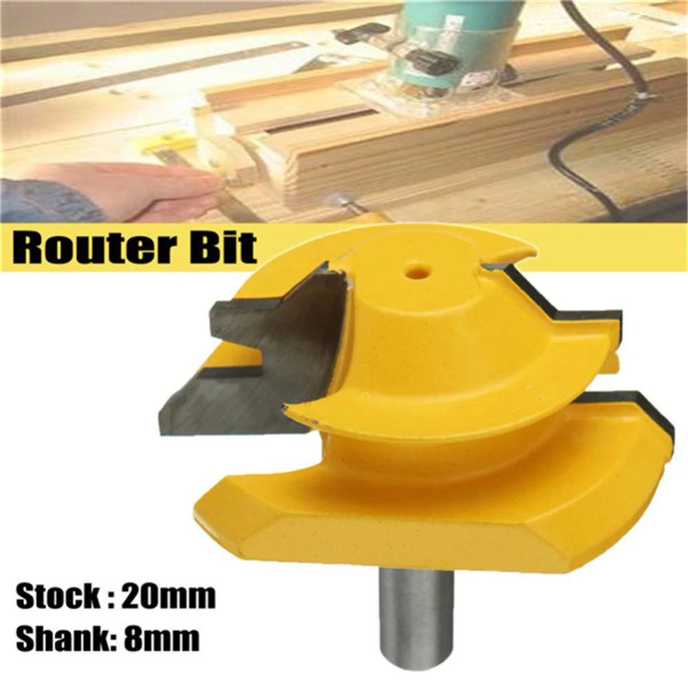 8mm Shank 45 Degree Lock Miter Router Bit Milling Cutter Tool Drilling Milling Woodworking Tenon For Wood Carbide Alloy
8mm Shank 45 Degree Lock Miter Router Bit Milling Cutter Tool Drilling Milling Woodworking Tenon For Wood Carbide Alloy