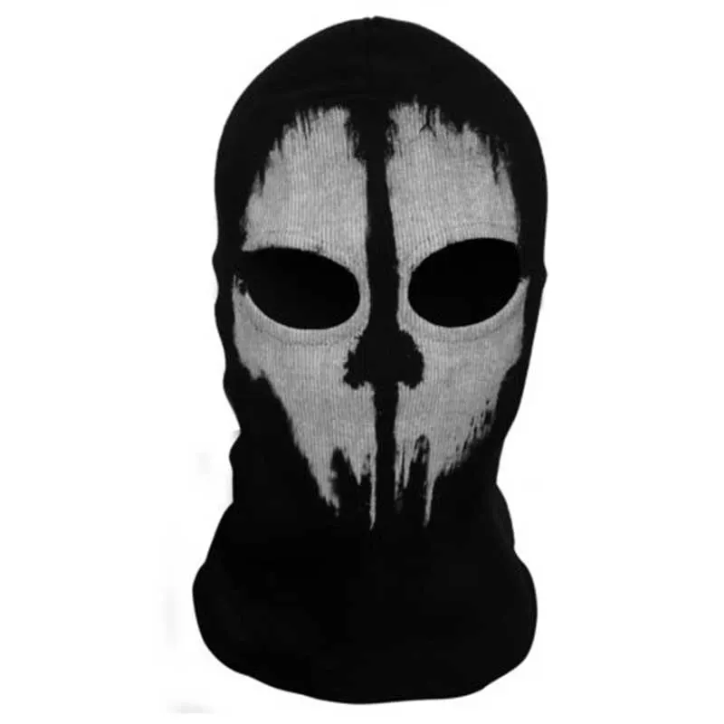 New Hot Ghost Skull Motorcycle Full Face Mask Balaclava For Motorbike Cycling Windproof Breathable Airsoft Game Cosplay Mask