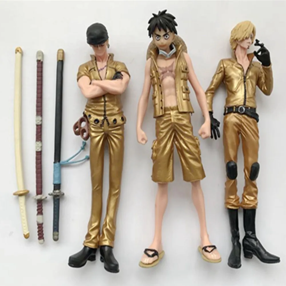 1 pcs Cartoon One Piece Action Figure Gold Clothes Luffy Roronoa Zor PVC Model Sailing Adventure Statue Anime Collection Kid Toy
1 pcs Cartoon One Piece Action Figure Gold Clothes Luffy Roronoa Zor PVC Model Sailing Adventure Statue Anime Collection Kid Toy