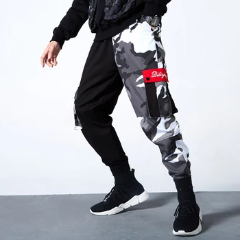Fashion Streetwear Joggers Pants Men Loose Fit Camouflage Black Spliced Slack Bottom Harem Pants Big Pocket Hip Hop Cargo Pants
Fashion Streetwear Joggers Pants Men Loose Fit Camouflage Black Spliced Slack Bottom Harem Pants Big Pocket Hip Hop Cargo Pants