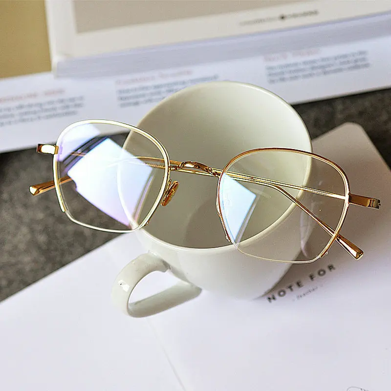 Gold Rimmed Glasses Frame Female Korean Tide Retro Half Frame Reverse Frame Box Frame of Flat Mirror with Men's Eye Myopia lxl
Gold Rimmed Glasses Frame Female Korean Tide Retro Half Frame Reverse Frame Box Frame of Flat Mirror with Men's Eye Myopia lxl