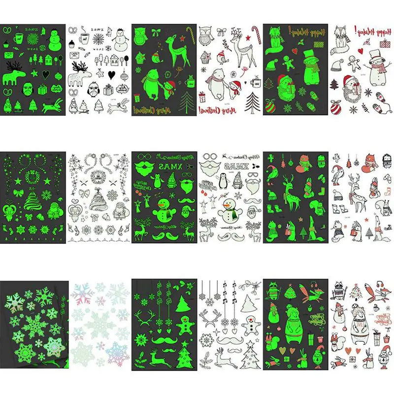 2019 Christmas Fluorescent Temporary Tattoos Xmas Luminous Tattoo Glow In The Dark Glitter Water Transfer Body Art Xmas Decor
2019 Christmas Fluorescent Temporary Tattoos Xmas Luminous Tattoo Glow In The Dark Glitter Water Transfer Body Art Xmas Decor