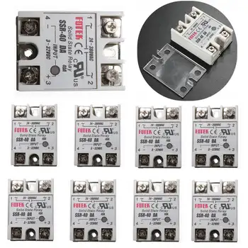10 pcs Solid State Relay Module 40A 24-380VAC SSR-40DA Solid State Relay With Cover
10 pcs Solid State Relay Module 40A 24-380VAC SSR-40DA Solid State Relay With Cover