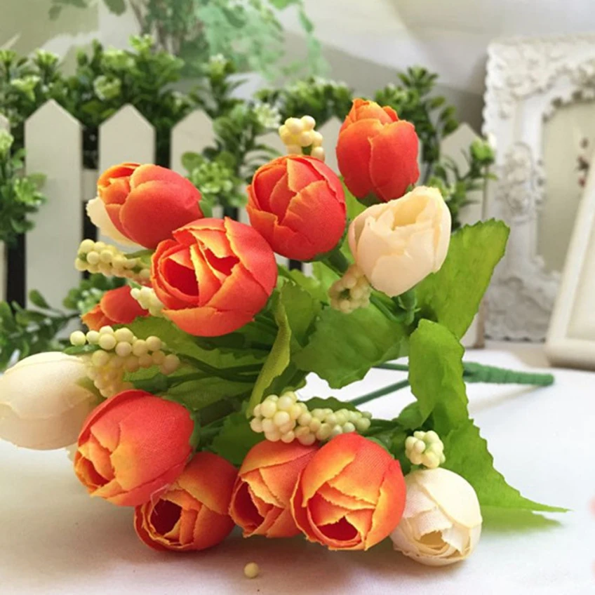 Happy Gifts Wedding Decoration Five Colors 15 Heads Unusual Artificial Rose Silk Fake Flower Leaf Home Decor Bridal Bouquet
Happy Gifts Wedding Decoration Five Colors 15 Heads Unusual Artificial Rose Silk Fake Flower Leaf Home Decor Bridal Bouquet