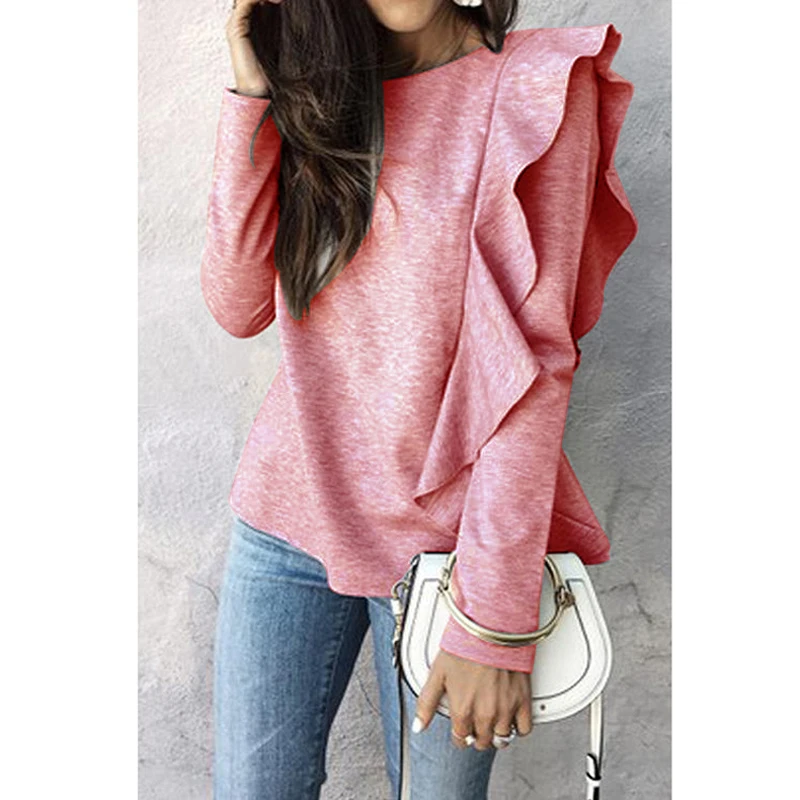 Elegant Ruffles Blouse Women Solid Casual Befree O-Neck Long Sleeve Shirt For Ladies 2018 Autumn Winter Womens Tops and Blouses
Elegant Ruffles Blouse Women Solid Casual Befree O-Neck Long Sleeve Shirt For Ladies 2018 Autumn Winter Womens Tops and Blouses