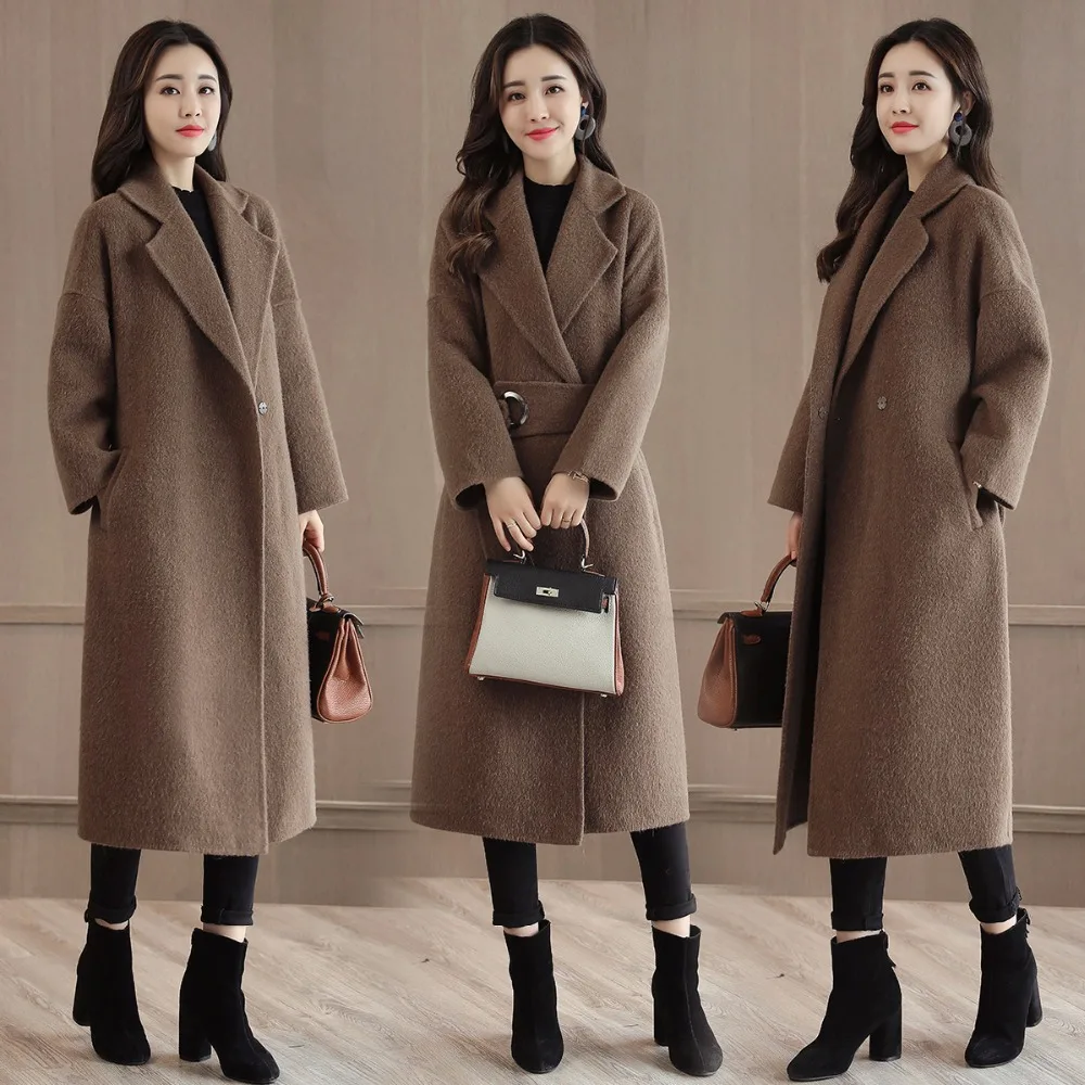Winter Warm Coat White Camel Sheep Wool Coats Women 2019 Slim Belt Plus Long Oversize Bodycon Casual Woolen Overcoat Outerwear
Winter Warm Coat White Camel Sheep Wool Coats Women 2019 Slim Belt Plus Long Oversize Bodycon Casual Woolen Overcoat Outerwear