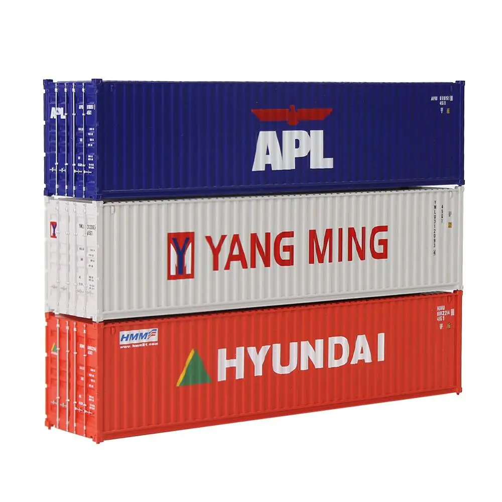Mixed 3pcs Different HO Scale 1:87 40ft Shipping Container Freight Car APL YANGMING HYUNDAI C8746
Mixed 3pcs Different HO Scale 1:87 40ft Shipping Container Freight Car APL YANGMING HYUNDAI C8746