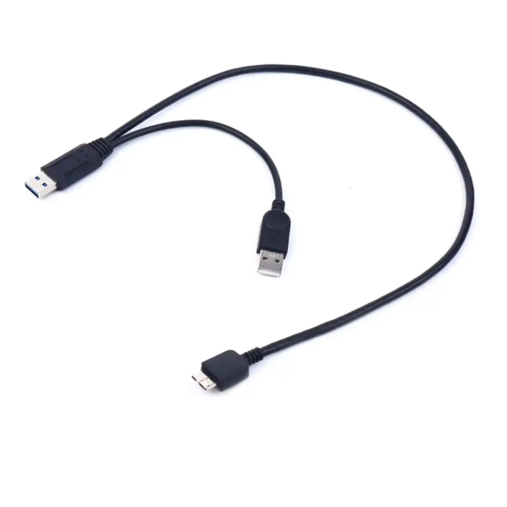 USB 3.0 Data Transfer Cable 0.5M Dual Ports USB 3.0 Male A To Micro-B USB 3.0 Mobile Hard Drive Data Cable Power Adapter Cable
USB 3.0 Data Transfer Cable 0.5M Dual Ports USB 3.0 Male A To Micro-B USB 3.0 Mobile Hard Drive Data Cable Power Adapter Cable