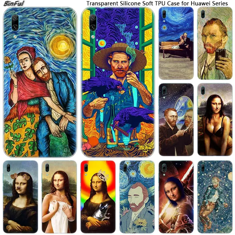 Funny Mona Lisa Van gogh Soft Silicone Phone Case for Huawei Mate 10 20 Lite Pro Enjoy 9S Y9 Y7 Y6 Y5 2019 2018 Pro 2017 Cover
Funny Mona Lisa Van gogh Soft Silicone Phone Case for Huawei Mate 10 20 Lite Pro Enjoy 9S Y9 Y7 Y6 Y5 2019 2018 Pro 2017 Cover