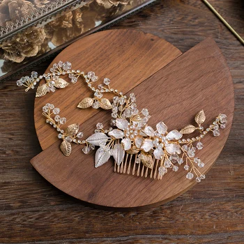 Jonnafe Hand wired Gold Blossom Hair Comb For Bride Rhinestone Wedding Headpiece Hair Accessories Women Jewelry
Jonnafe Hand wired Gold Blossom Hair Comb For Bride Rhinestone Wedding Headpiece Hair Accessories Women Jewelry
