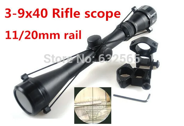 Hunting 3-9x40 Rifle Gun Scope Airsoft Optics Telescopic Sight Tactical Shooting Weapon Riflescope With 11 / 20 mm Rail Mount
Hunting 3-9x40 Rifle Gun Scope Airsoft Optics Telescopic Sight Tactical Shooting Weapon Riflescope With 11 / 20 mm Rail Mount