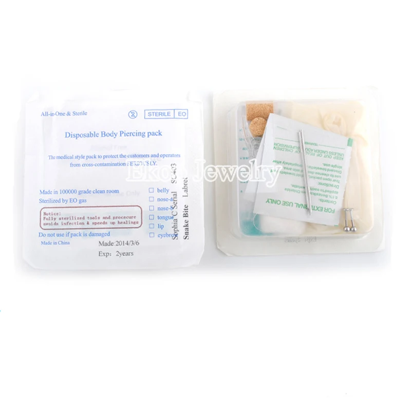 Disposable Sterile Manhood Septum/Horseshoe Needle Kit Body Piercing Sets Lots of 2Sets
Disposable Sterile Manhood Septum/Horseshoe Needle Kit Body Piercing Sets Lots of 2Sets