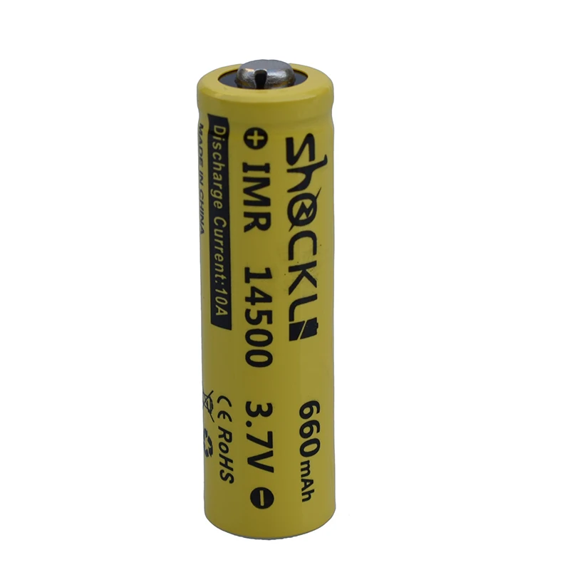 Shockli 14500 battery 3.7V 660mAh Li-ion Rechargeable Battery