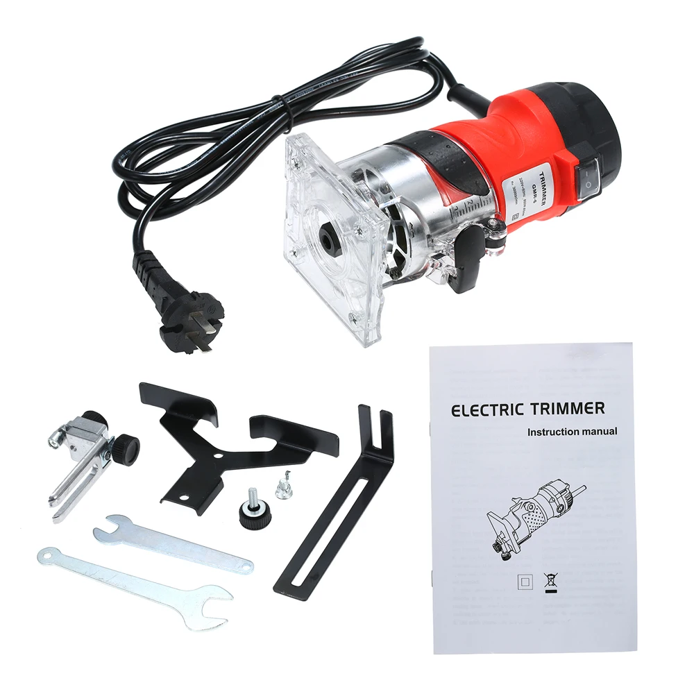 Trim Router With Transparent Base Edge Guide Wood Trimmer Compact Palm Router for Woodworking Trimming Slotting Notching
Trim Router With Transparent Base Edge Guide Wood Trimmer Compact Palm Router for Woodworking Trimming Slotting Notching