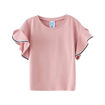 Big girls T-shirt 2019 Summer Kids ruffle sleeve tshirts fashion Children Pink Yellow Tops for girls clothing 5 6 8 10 12 14Year
Big girls T-shirt 2019 Summer Kids ruffle sleeve tshirts fashion Children Pink Yellow Tops for girls clothing 5 6 8 10 12 14Year