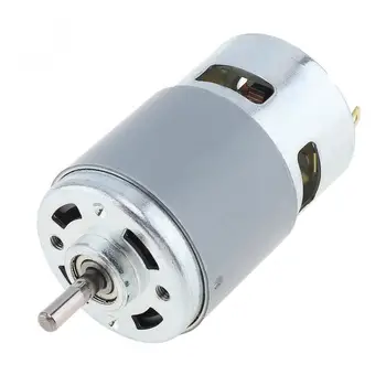 12-24V DC Motor 775 High-speed Large Torque Motor with Ball Bearing and Fan Blades for DIY Model Car / Small Drill Micro-machine
12-24V DC Motor 775 High-speed Large Torque Motor with Ball Bearing and Fan Blades for DIY Model Car / Small Drill Micro-machine
