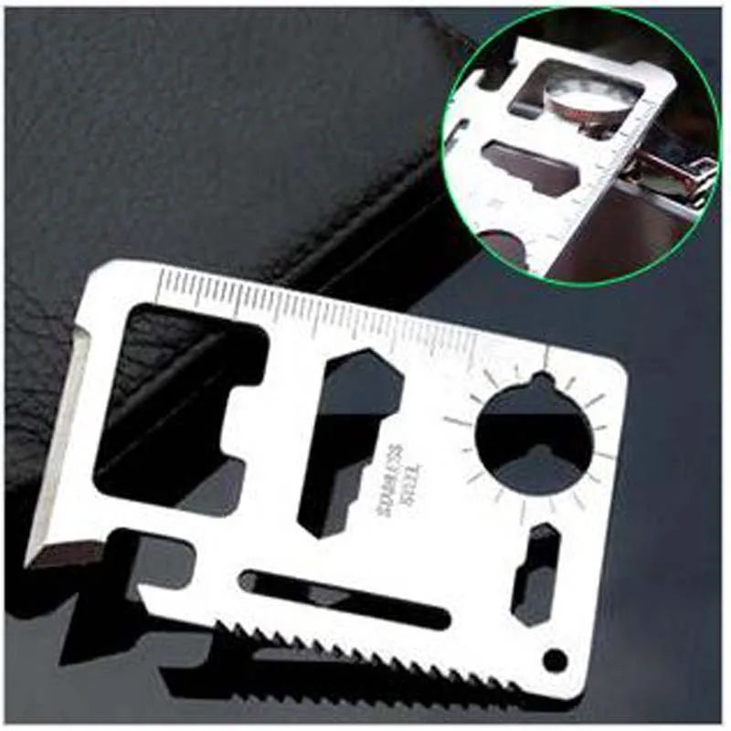 Camping Multipurpose tool 11 in 1 Multifunction Card Knife,Pocket Survival Tool Outdoor military survival knife
Camping Multipurpose tool 11 in 1 Multifunction Card Knife,Pocket Survival Tool Outdoor military survival knife