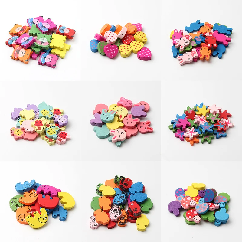 U Pick Natural Cute Animals and Plants Wooden Beads For Handmade Kids Toys Jewelry Making Wood Accessories
U Pick Natural Cute Animals and Plants Wooden Beads For Handmade Kids Toys Jewelry Making Wood Accessories