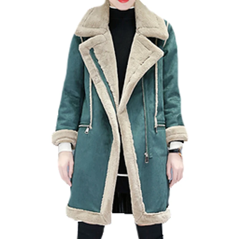 Winter Clothes Female Outerwear 2019 New Thick Loose Long Artificial Suede Warm Cotton Coat Faux Fur Overcoat Women Jacket LA037
Winter Clothes Female Outerwear 2019 New Thick Loose Long Artificial Suede Warm Cotton Coat Faux Fur Overcoat Women Jacket LA037