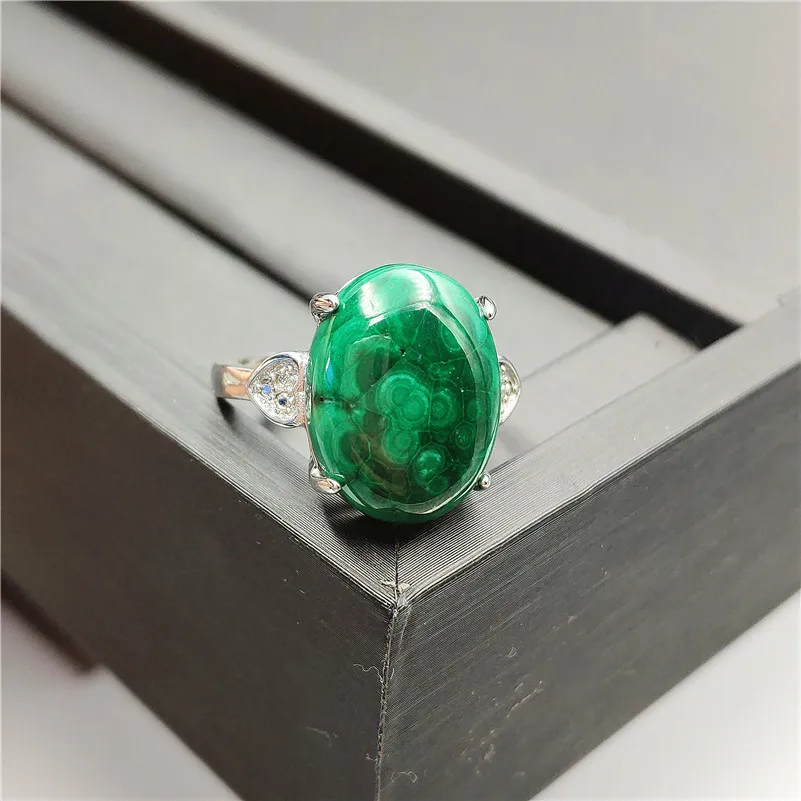 Adjustable Ring Natural Malachite Chrysocolla For Woman Female Party 925 Sterling Silver New AAAAA 16x12mm Luxury Crystal Ring
Adjustable Ring Natural Malachite Chrysocolla For Woman Female Party 925 Sterling Silver New AAAAA 16x12mm Luxury Crystal Ring