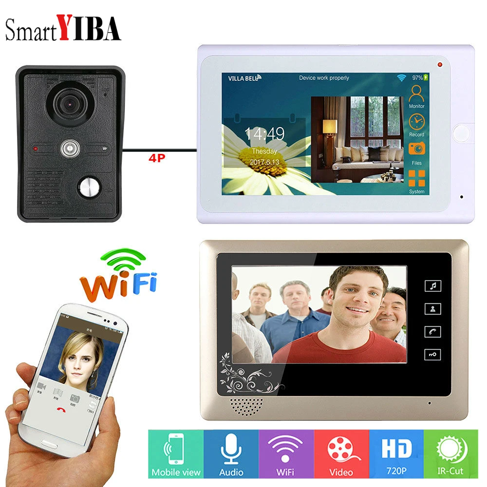 SmartYIBA Touch Screen Password Color LCD Video WIFI Door Phone Wired Video Intercom Doorbell System Support Remote APP monitor
SmartYIBA Touch Screen Password Color LCD Video WIFI Door Phone Wired Video Intercom Doorbell System Support Remote APP monitor